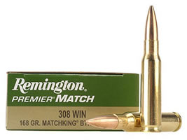 Remington Premier Match Ammunition 308 Winchester 168 Grain Sierra MatchKing Hollow Point
